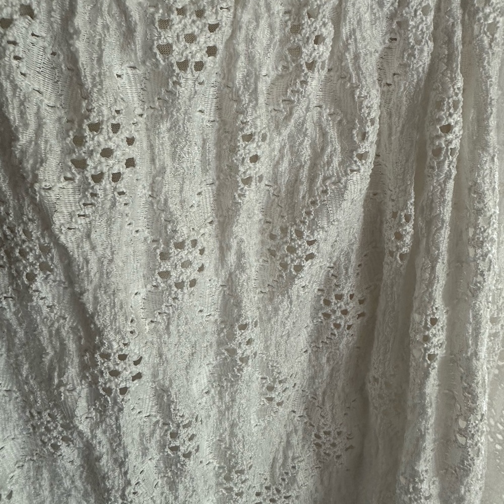 Anthropologie White Puff Sleeve Square Neck Dress - Picture 2 of 4